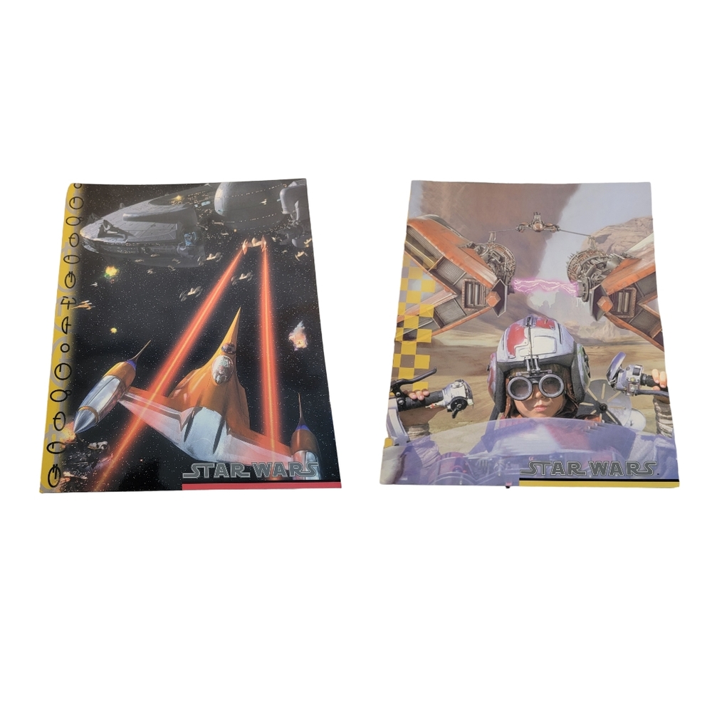 Star Wars Episode 1 Phantom menace, 2000s Printed School Folder Lot of 2